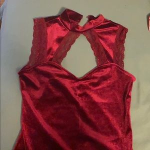 Velvet bodysuit